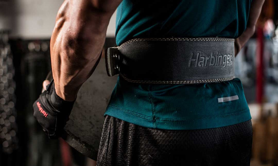 Harbinger weightlifting belt with padded leather 10cm