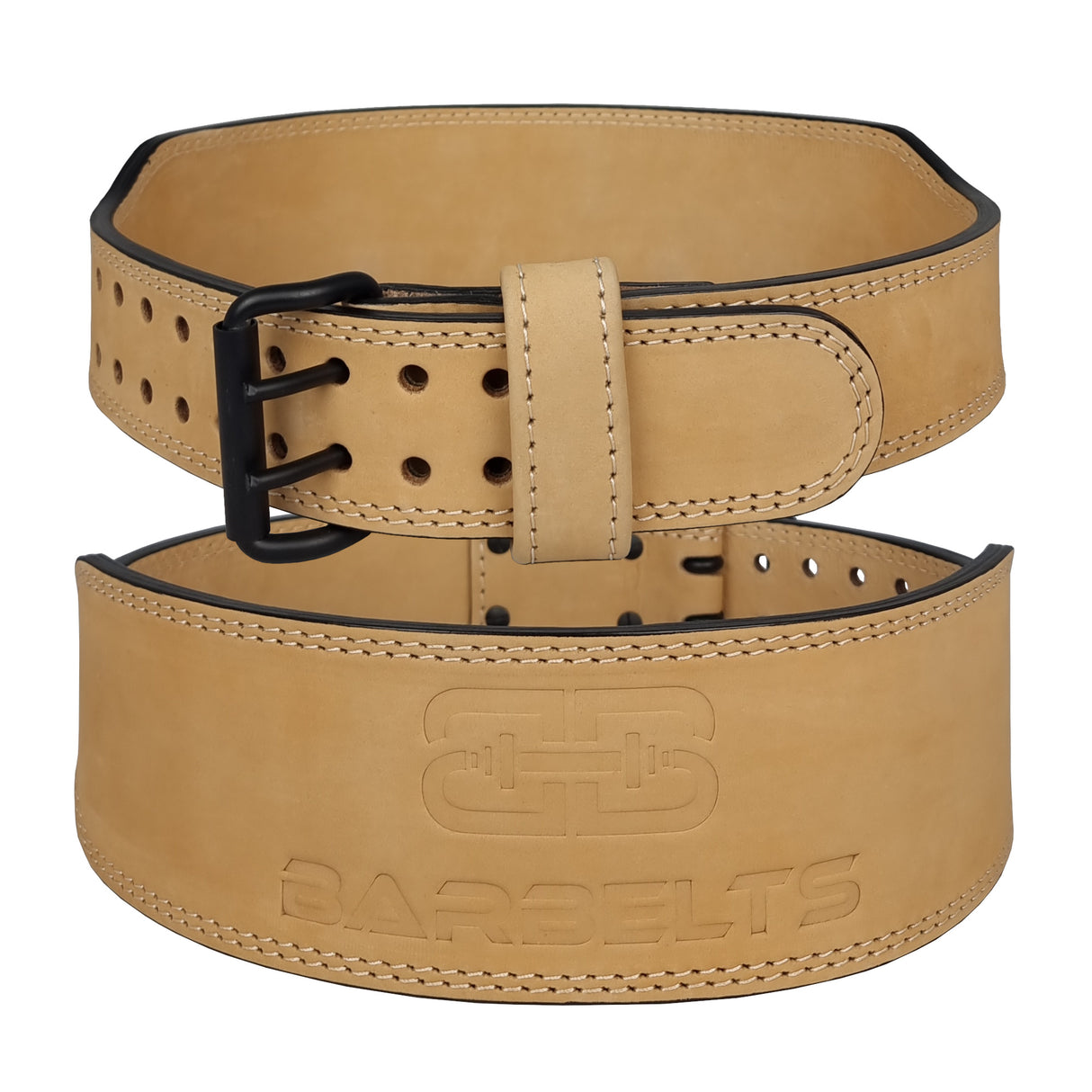 Barbelts Weightlifting Belt Sand - Fully made of leather