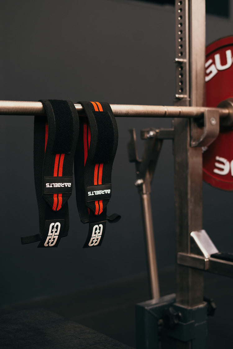 Barbelts Wrist wraps - extreme - black/red - 68cm