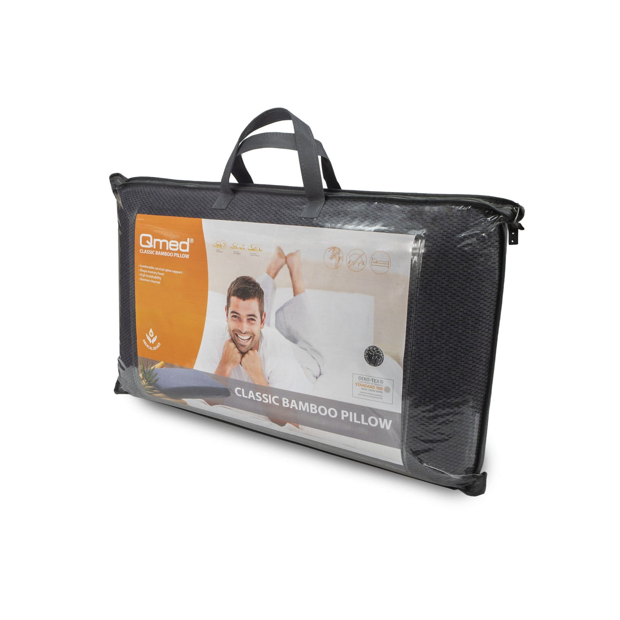 Qmed Ergonomic Bamboo Memory Foam Head Pillow