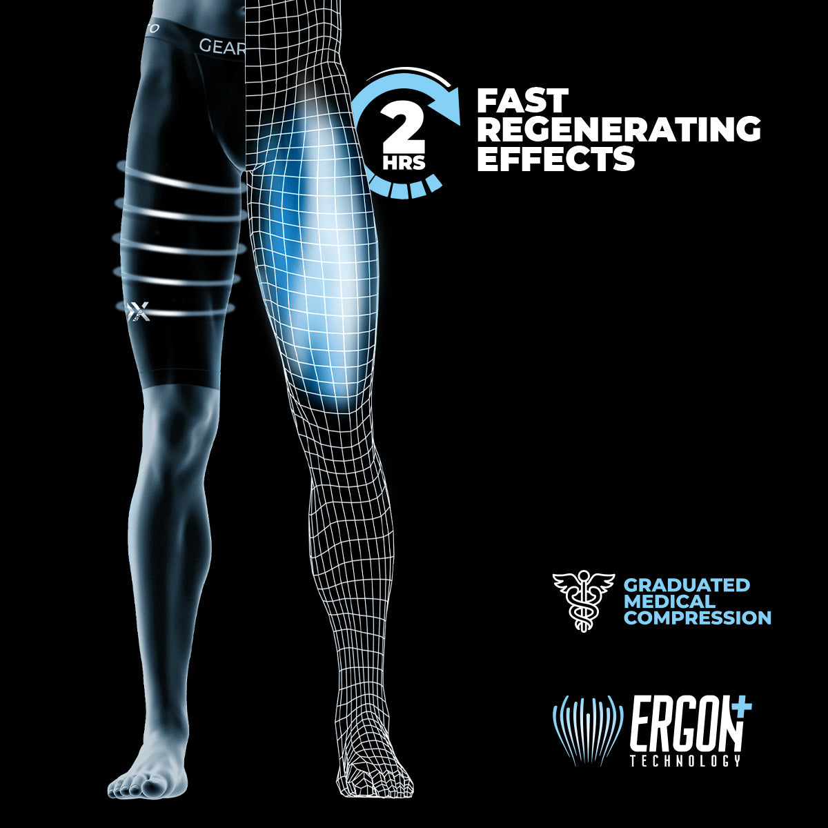 GEARXPro Recovery short leggings - Black