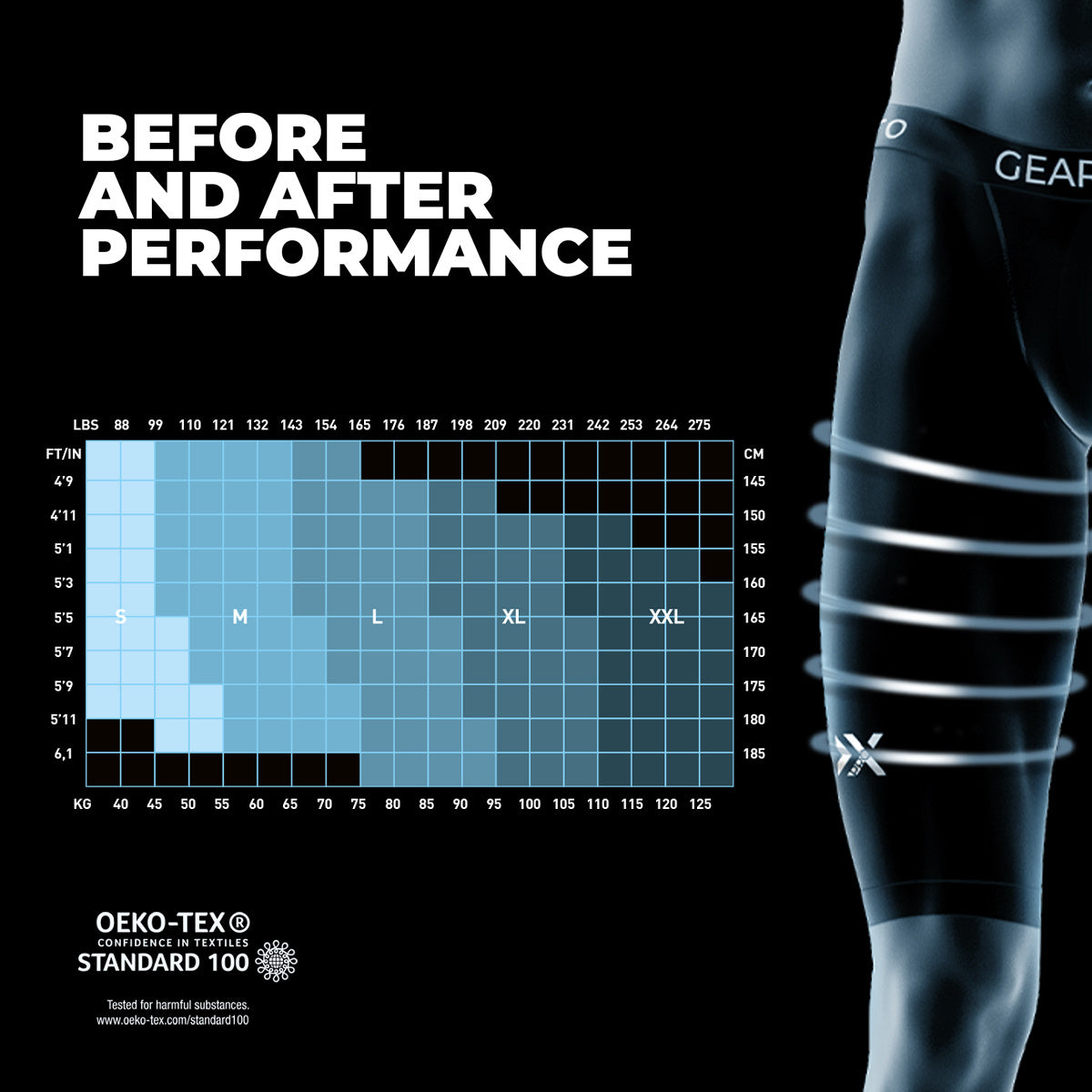 GEARXPro Recovery short leggings - Black