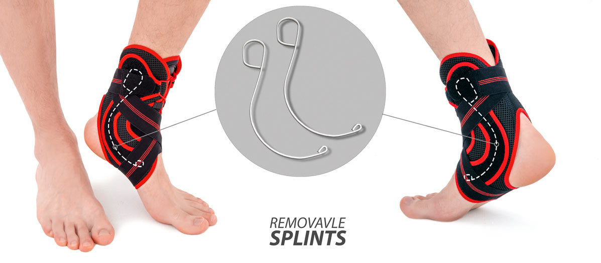 Reh4Sport Lightweight Ankle Brace with Stays and Straps