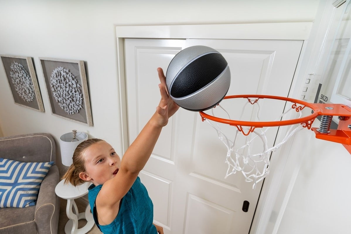 SKLZ Professional Small Basketball Foam Ball - Black/Silver