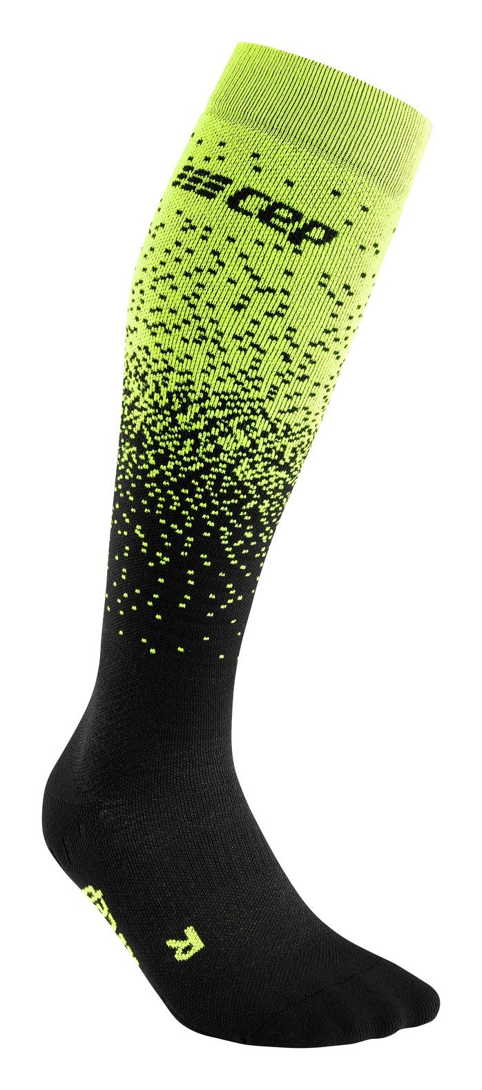 CEP Ski Merino Compression Stockings - Black/Green