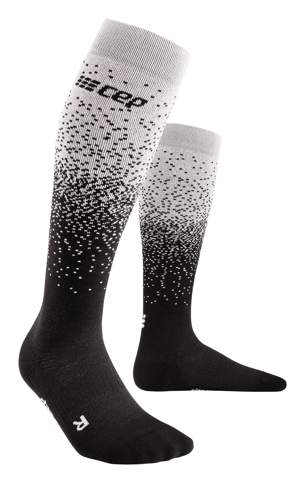 CEP Ski Merino Compression Stockings - Black/Gray