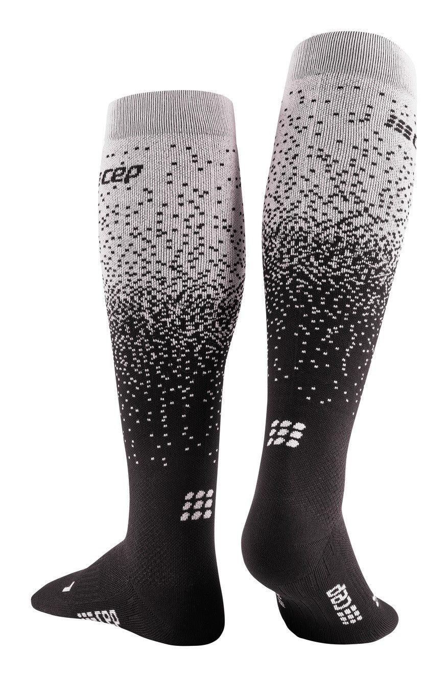 CEP Ski Merino Compression Stockings - Black/Gray