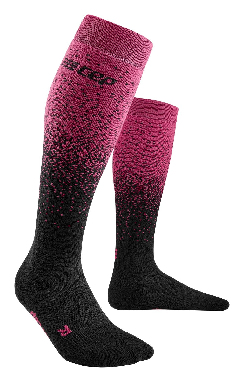 CEP Ski Merino Compression Stockings - Black/Purple