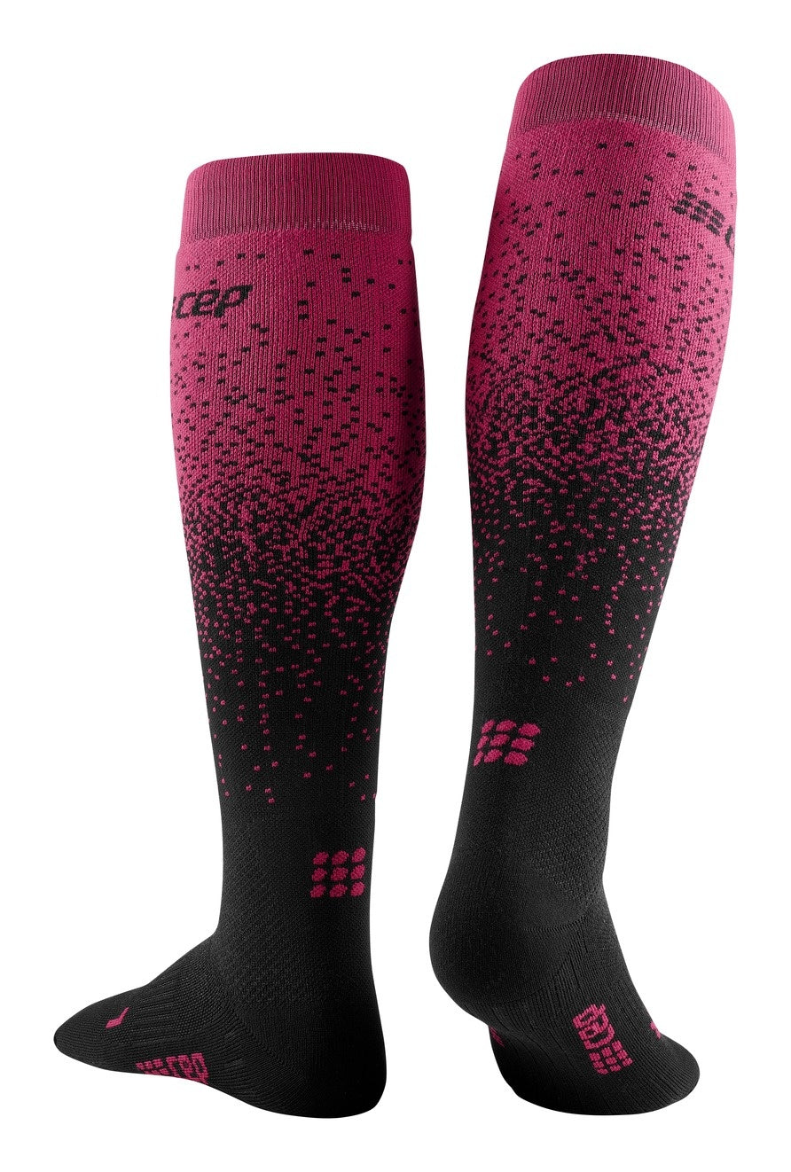 CEP Ski Merino Compression Stockings - Black/Purple
