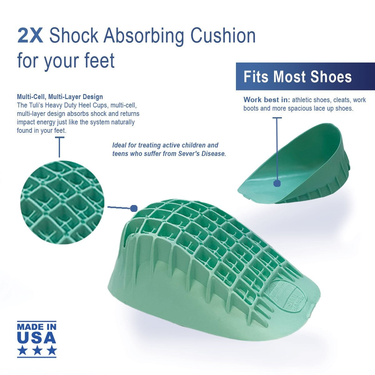 Tuli's Heavy Duty Heel Spur Heel Cups