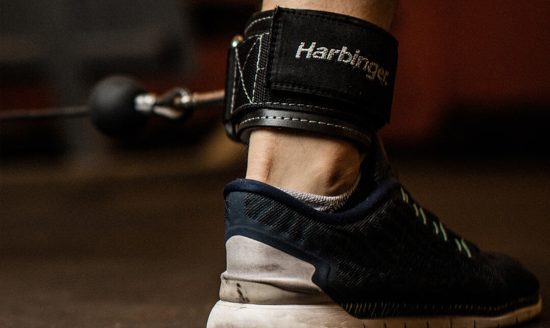 Harbinger Heavy duty leather Ankle strap / Ankle cuffs