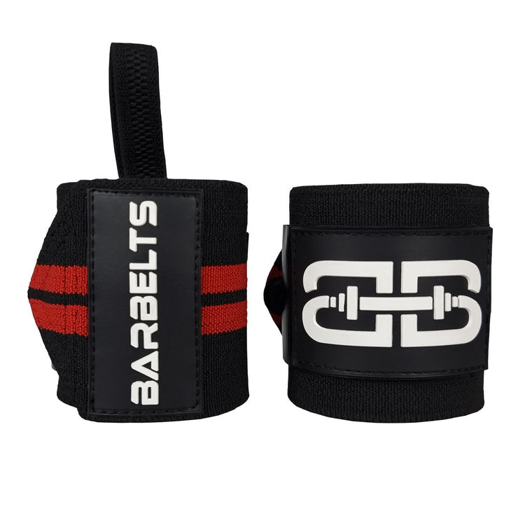 Barbelts Wrist wraps - extreme - black/red - 68cm