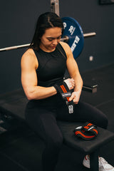 Barbelts Wrist wraps - extreme - black/red - 68cm