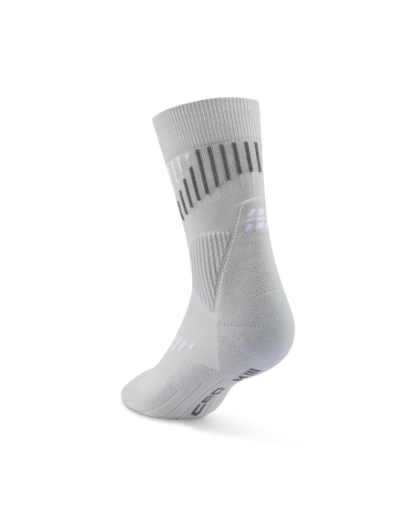 CEP Core Run Merino Mid Cut Sokken 3.0 - grijs/wit