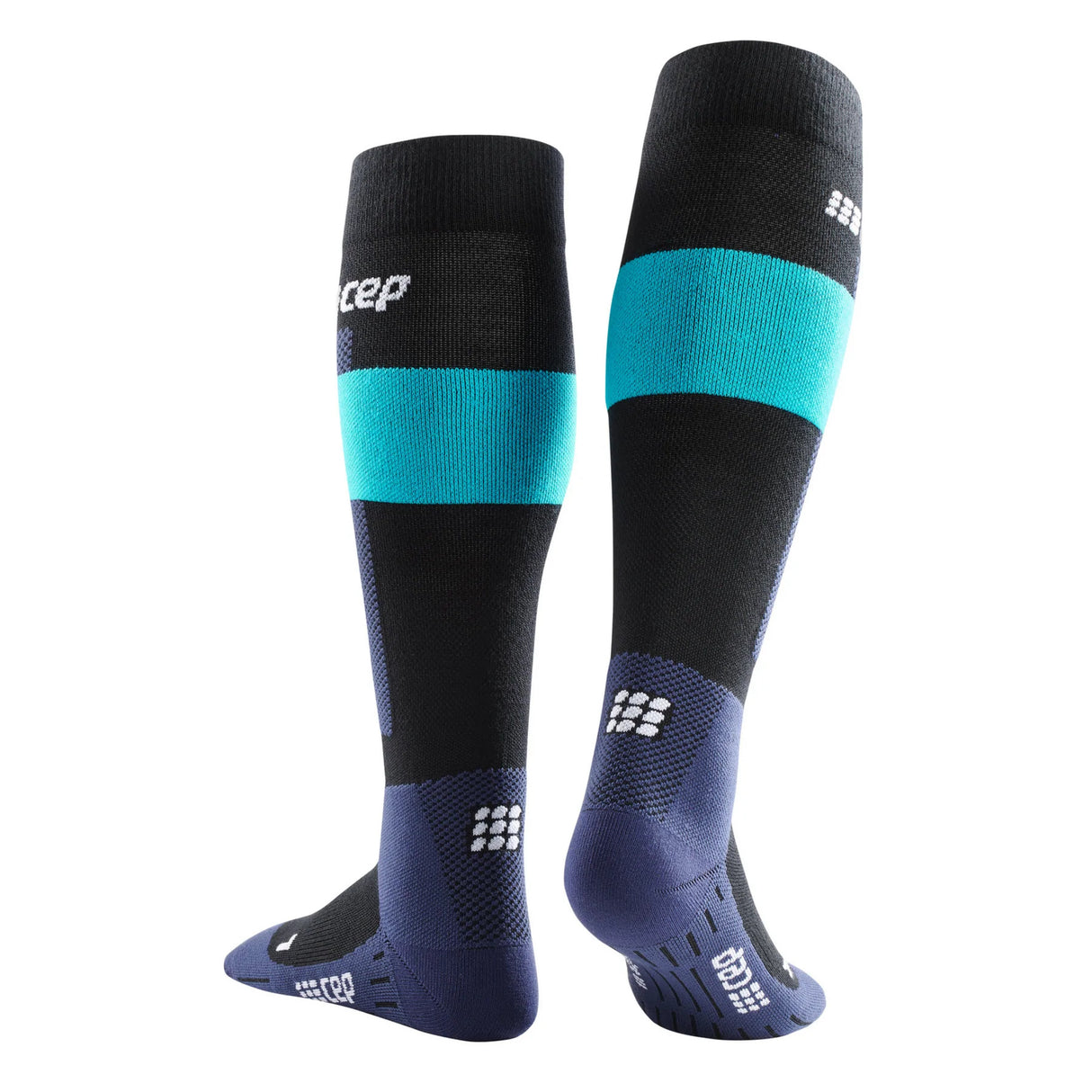 CEP Merino Ski Socks with Compression - Blue