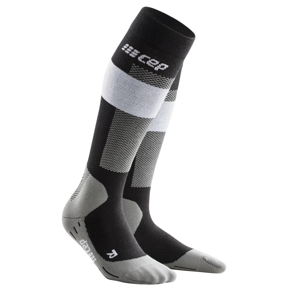 CEP Merino Compression Ski Socks - Gray