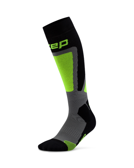 CEP Ski Thermo Skisokken 4.0 - zwart/lime