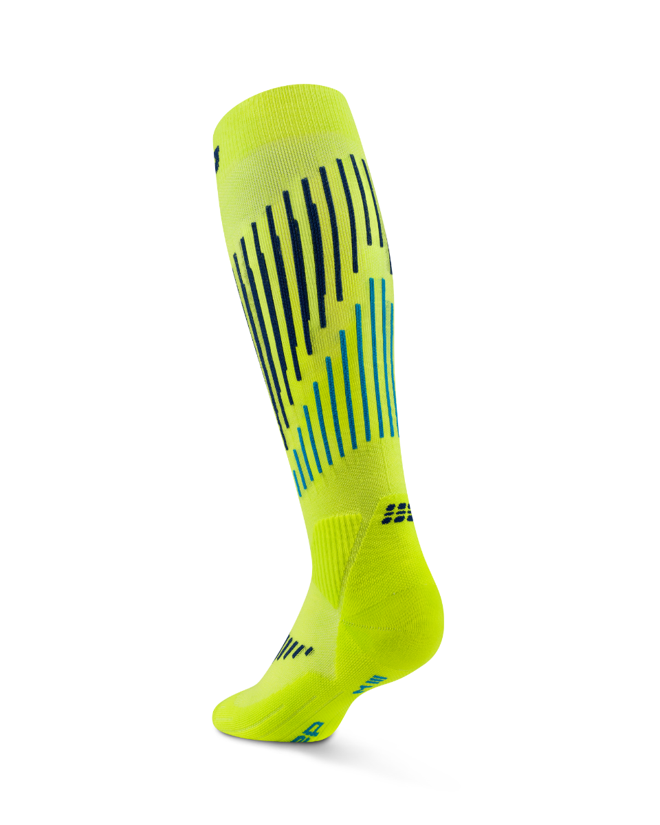 CEP Ski Touring Merino Skisokken 3.0 - lime/blauw