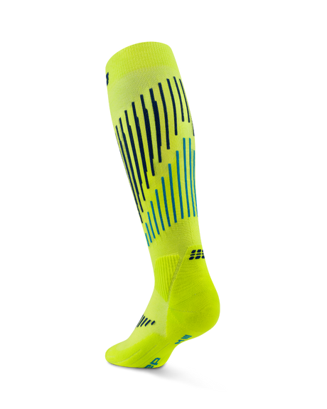 CEP Ski Touring Merino Skisokken 3.0 - lime/blauw