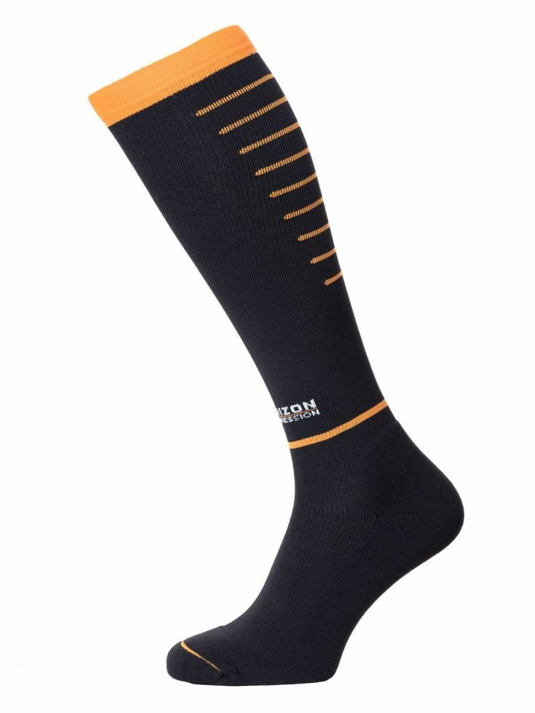 Horizon Sport Compression Socks - Black/Orange