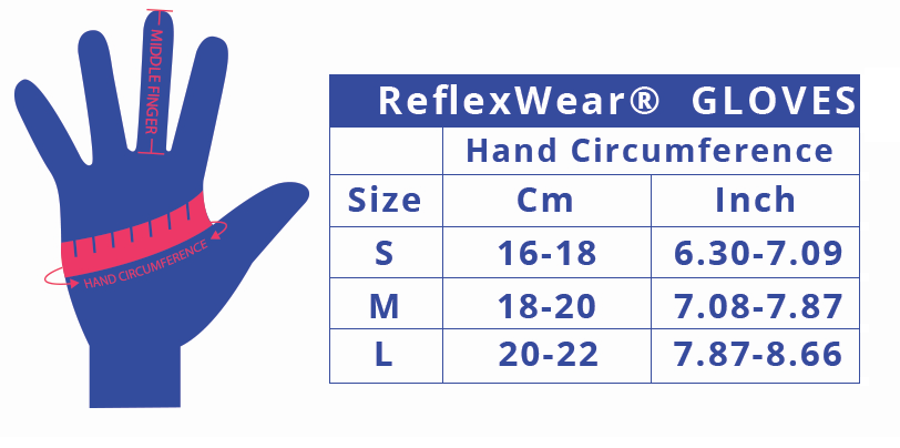 Reflexwear diabetes gloves with fingertips - natural