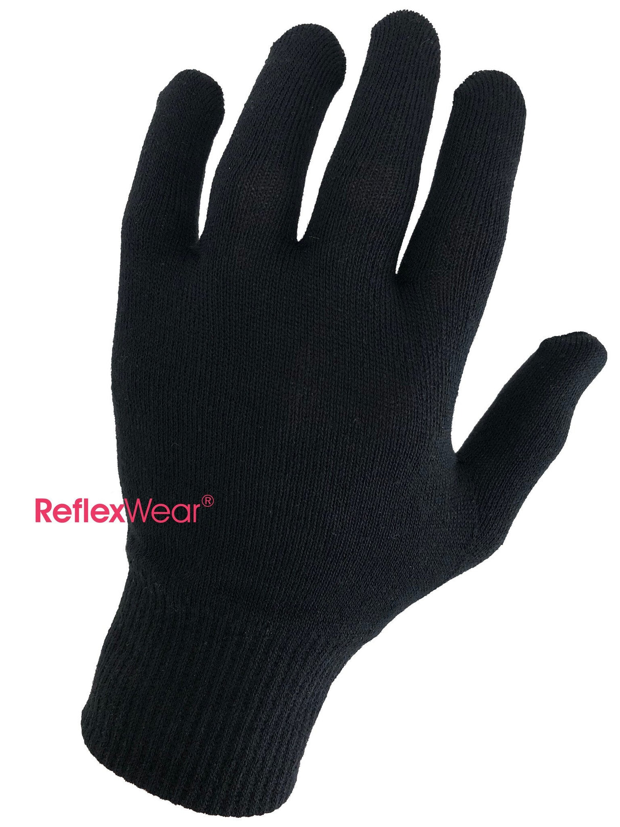 Reflexwear diabetes gloves with fingertips - black