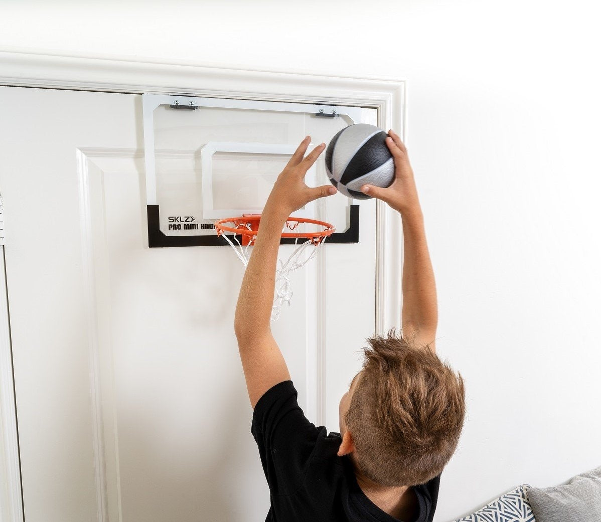 SKLZ Professional Small Basketball Foam Ball - Black/Silver